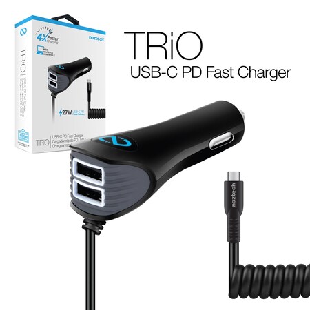 Naztech Naztech N420 TRiO USB-C PD 27W + 5.4A Car Charger 14444